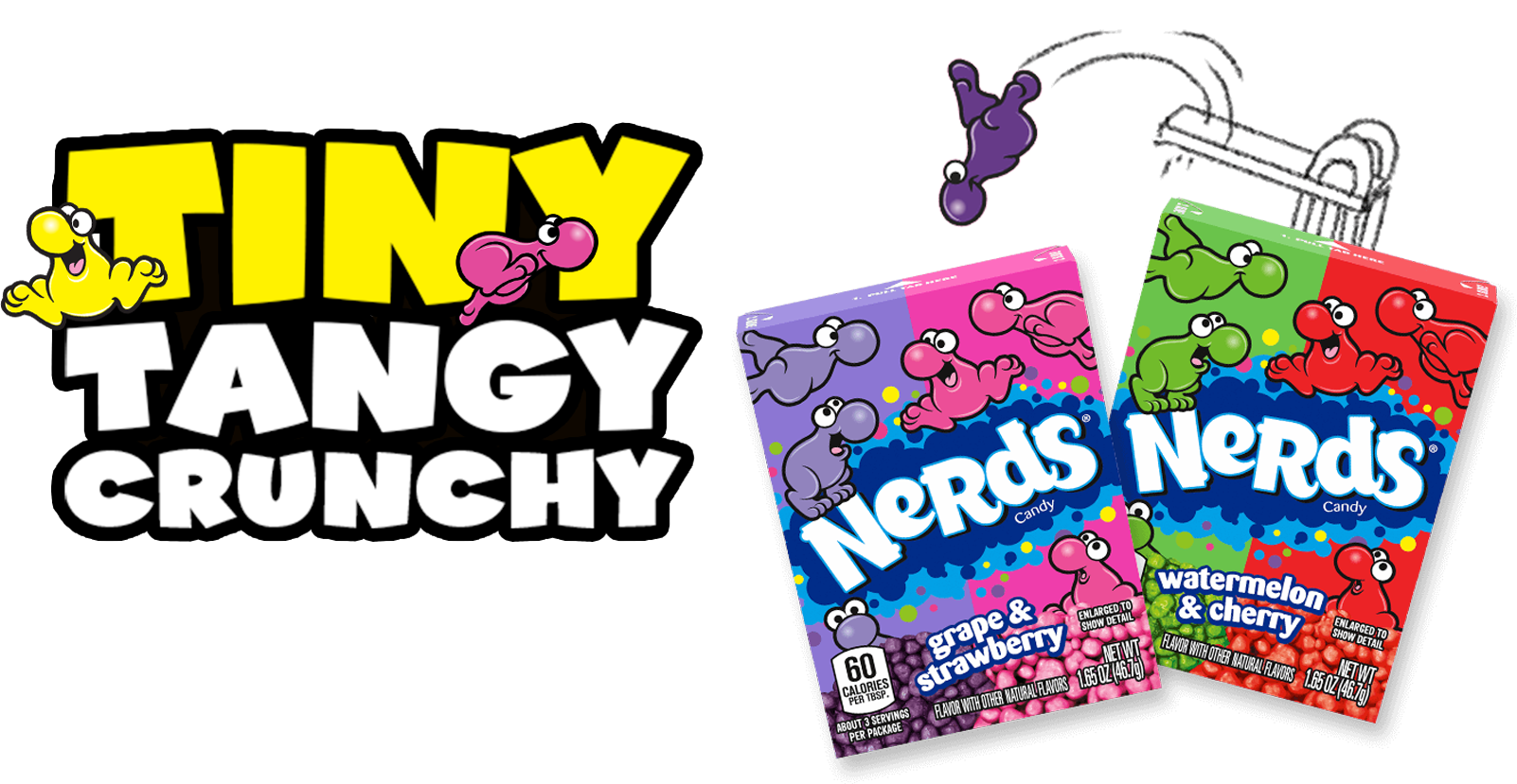 Tiny Tangy Crunchy Dual Flavoured Nerds Candy